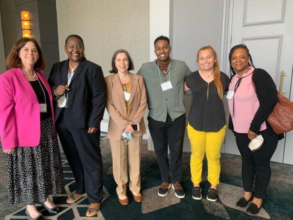 From left to right: Wendy Post, MD, MS (Principal Investigator); Sonia Watkins; Imene Benayache, MD; Noh Mebrahtu; Hailey Maranto; Yavette Goldsborough.