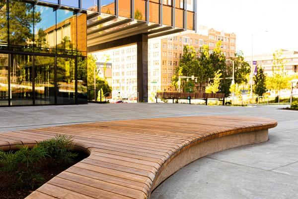 a photo of the front patio of the center