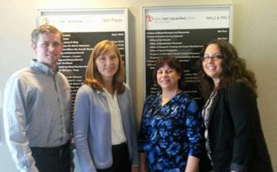 Left to right: Mark Brady, Dr. Jean Olson, Lorraine Silsbee (Project Officer), Roxanne Burkett