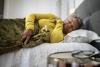 Elderly person sleeping
